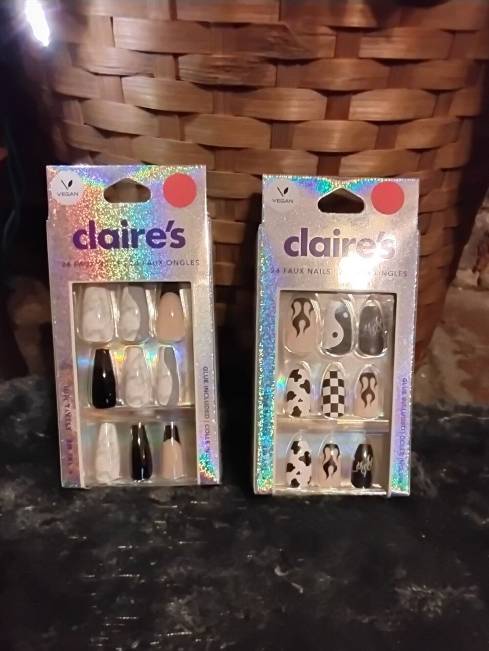 claire's Holographic Pack of Press-On Nails Nwt 2 Sets